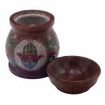 Ancient Wisdom 10cm Hamsa Hand Symbol Soapstone Oil Burner - Image 2