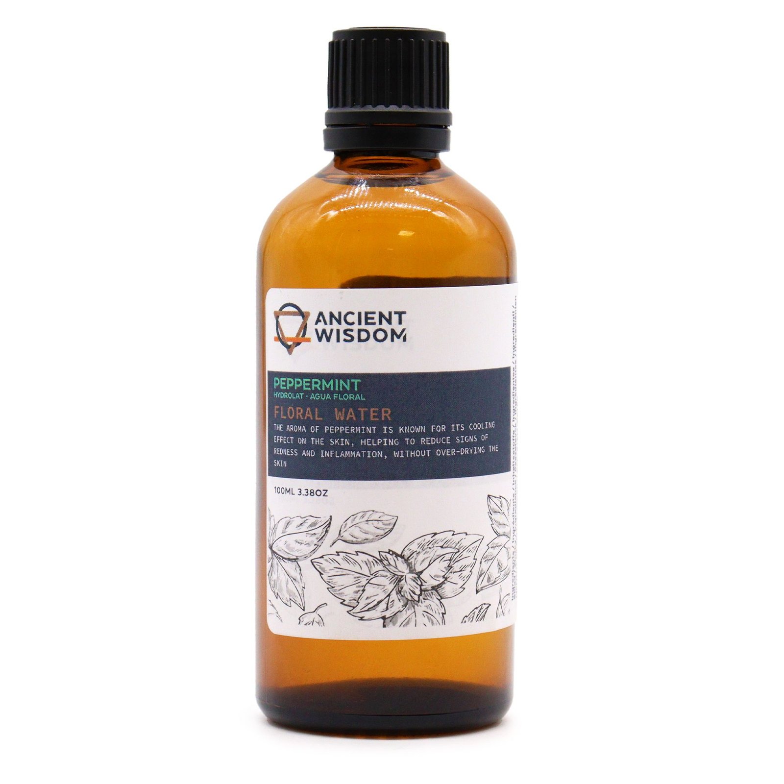 bG9jYWw6Ly9tZWRpYS9TTS84Qy82MFIzMEMxRzZSVzM4Q1NNLzZhMDRiZmZmLmpwZWc.jpg Ancient Wisdom Peppermint Hydrolat 100ml Bottle of Floral Water - Image 1