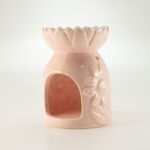 Ancient Wisdom Ceramic Sunflower Oil Burner – Pastel Pink - Image 2