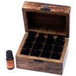 Ancient Wisdom Carved Floral AW Mango Wood Aromathrapy Box (Holds 12x 10ml Bottles) - Image 3