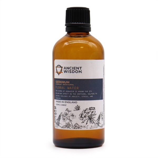 Ancient Wisdom Geranium Hydrolat 100ml Bottle of Floral Water