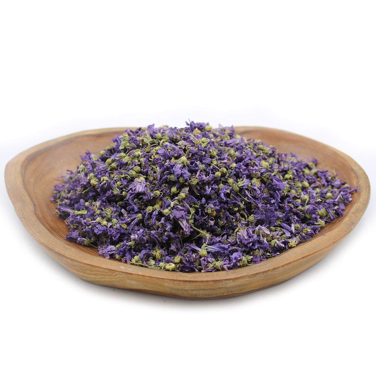 bG9jYWw6Ly9tZWRpYS9TUC8yQy82MFIzMEMxRzZSUzMyQ1NQLzI0ZjkwNzZjLmpwZWc.jpg Ancient Wisdom Dried Blue Whole Mallow Flowers (500g) - Image 1