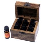 Ancient Wisdom Carved Floral AW Mango Wood Aromathrapy Box (Holds 6x 10ml Bottles) - Image 3