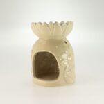 Ancient Wisdom Ceramic Sunflower Oil Burner - Pastel Beige - Image 2