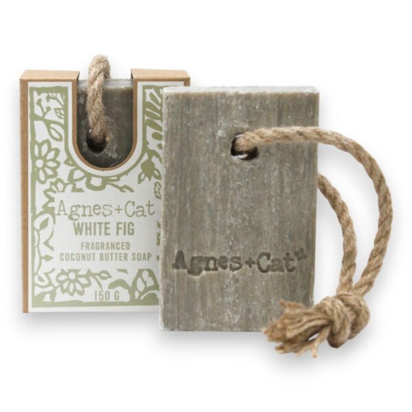 Agnes + Cat White Fig Fragranced Coconut Butter Soap On A Rope