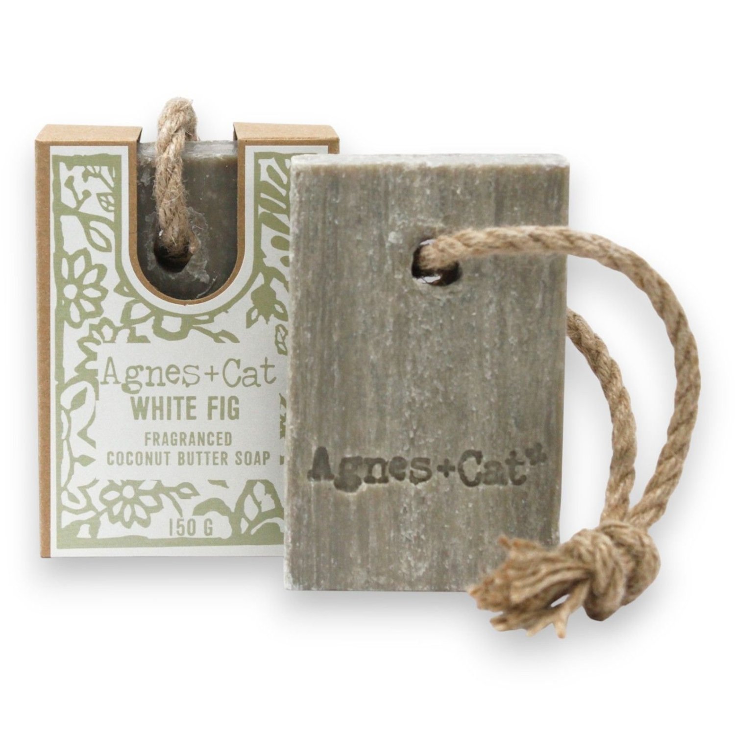 ACSR-02 Agnes + Cat White Fig Fragranced Coconut Butter Soap On A Rope Agnes + Cat White Fig Fragranced Coconut Butter Soap On A Rope - Image 1