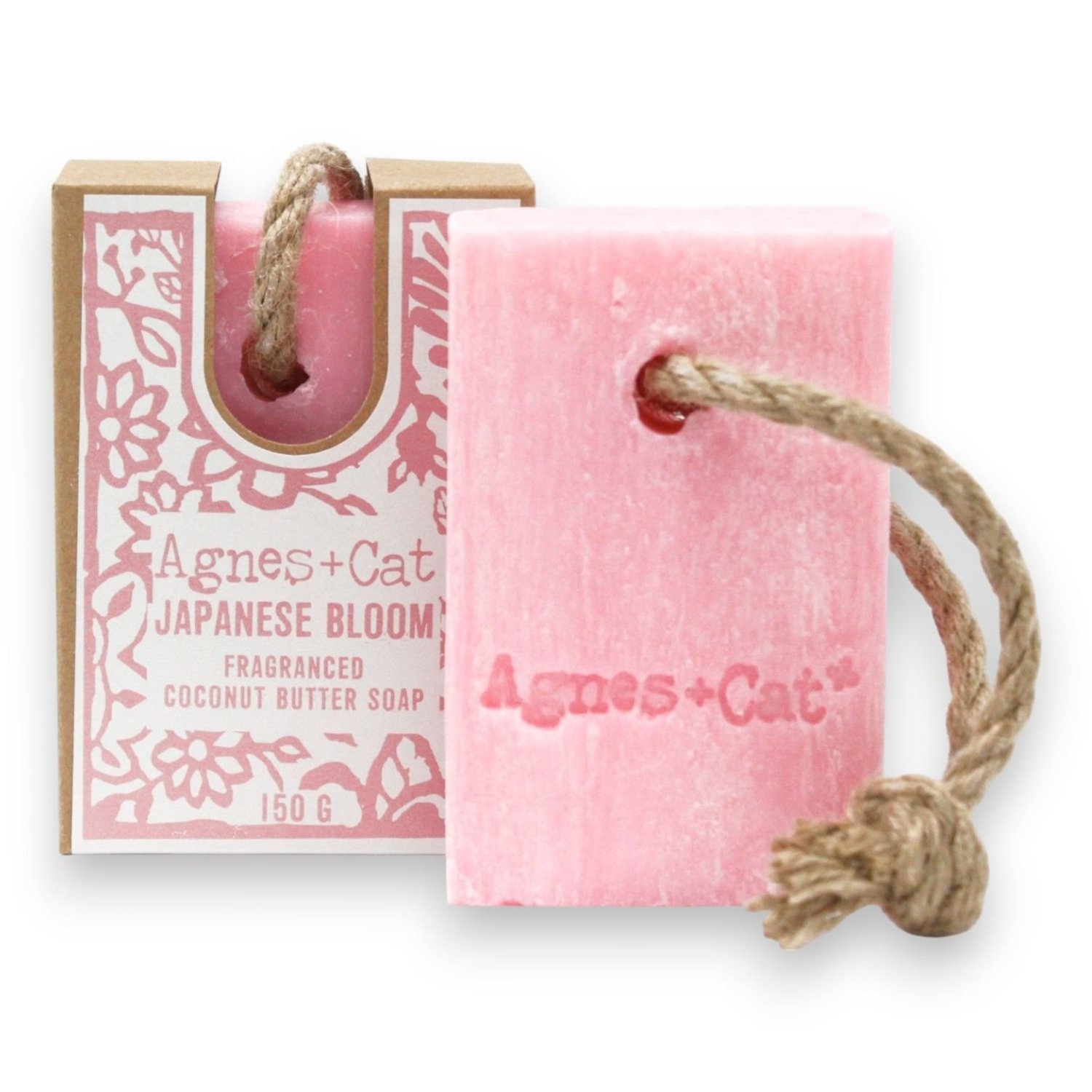 ACSR-10 Agnes + Cat Japanese Bloom Fragranced Coconut Butter Soap On A Rope Agnes + Cat Japanese Bloom Fragranced Coconut Butter Soap On A Rope - Image 1