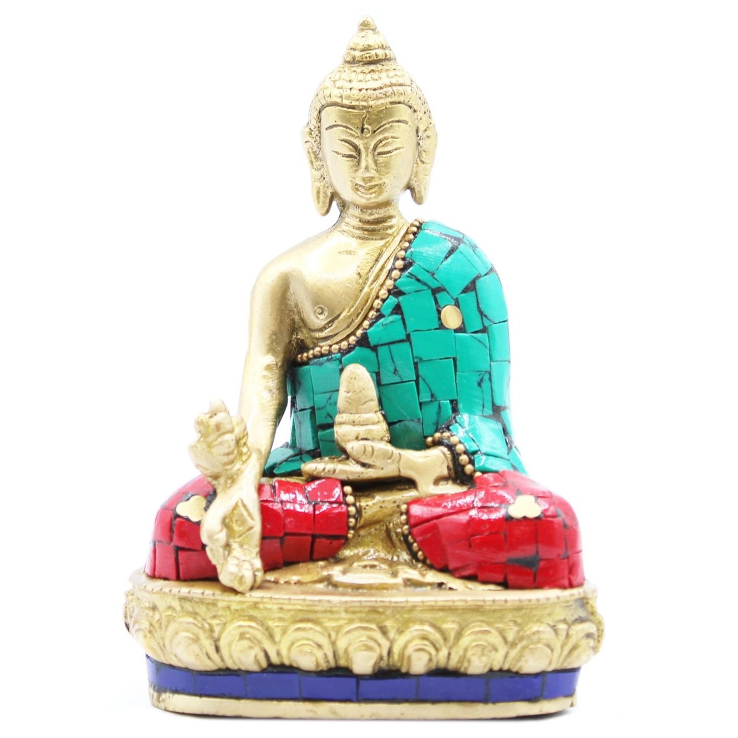 BBFG-02 Ancient Wisdom Brass 11.5cm Hands Down Buddha Figure Ancient Wisdom Brass 11.5cm Hands Down Buddha Figure - Image 1