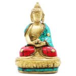 Ancient Wisdom Brass 9.5cm Amitabha Buddha Figure