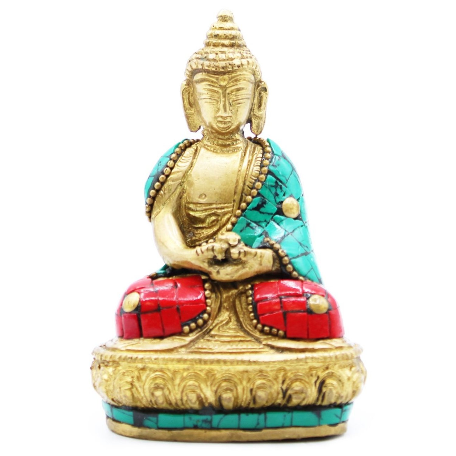 BBFG-03 Ancient Wisdom Brass 9.5cm Amitabha Buddha Figure Ancient Wisdom Brass 9.5cm Amitabha Buddha Figure - Image 1
