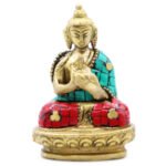 Ancient Wisdom Brass 7.5cm Blessing Buddha Figure