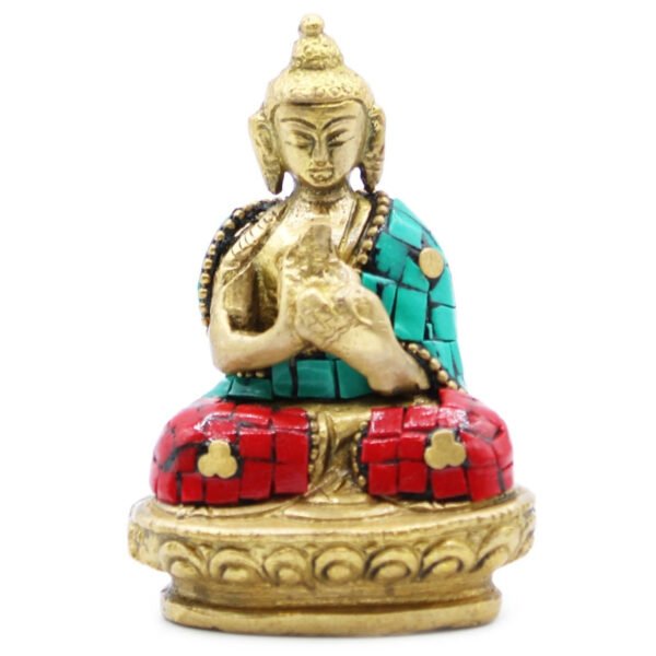 Ancient Wisdom Brass 7.5cm Blessing Buddha Figure