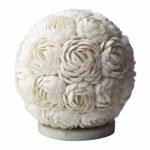 Ancient Wisdom Rose Detail Globe 15cm Boho Sea Shell Lamp
