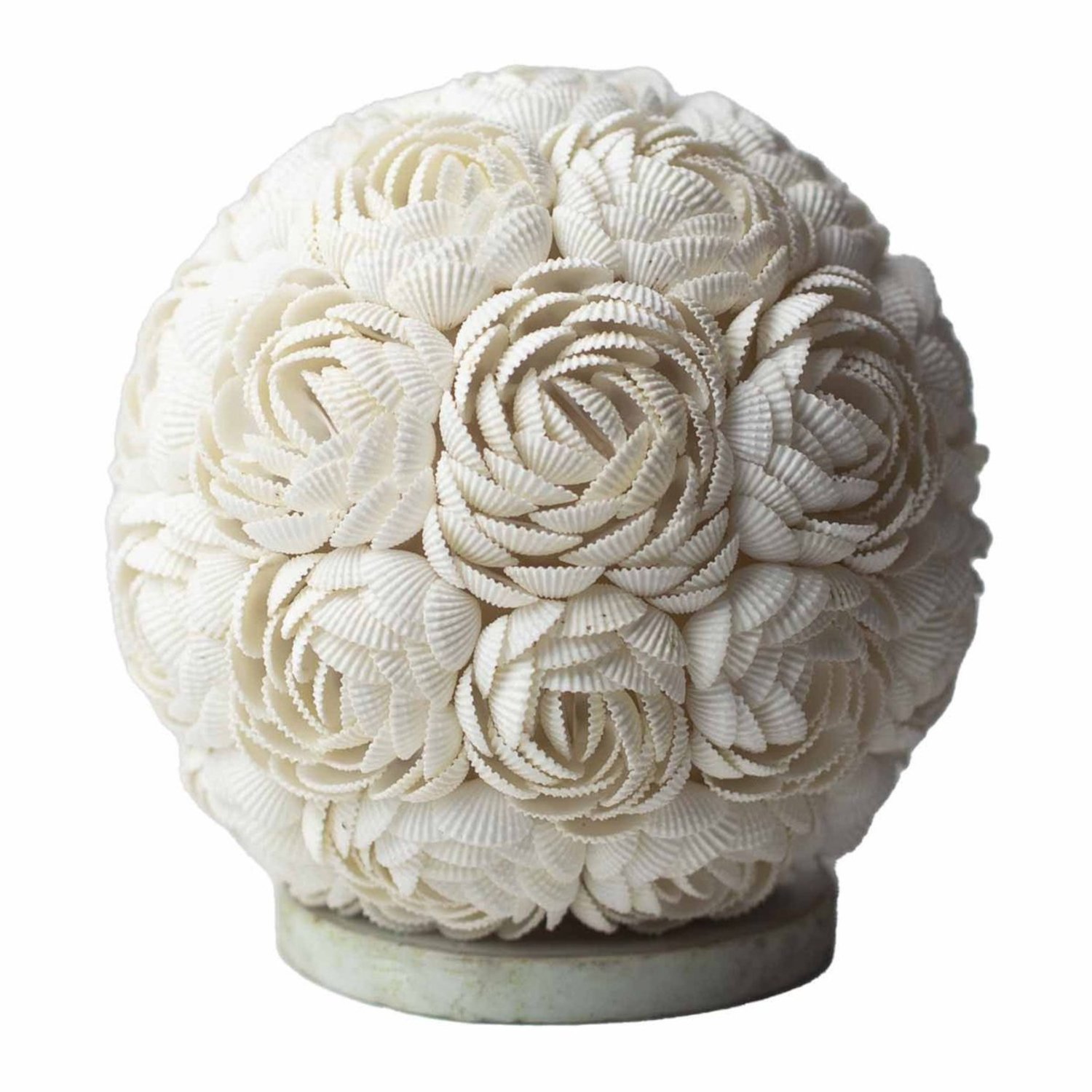 BBSL-02 Ancient Wisdom Rose Detail Globe 20cm Boho Sea Shell Lamp Ancient Wisdom Rose Detail Globe 15cm Boho Sea Shell Lamp - Image 1