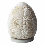 Ancient Wisdom Rose Detail Oval 15cm Boho Sea Shell Lamp