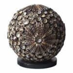 Ancient Wisdom Chocolate Twist Globe 15cm Boho Sea Shell Lamp