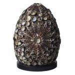 Ancient Wisdom Chocolate Twist Oval 15cm Boho Sea Shell Lamp
