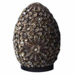 Ancient Wisdom Chocolate Twist Oval 20cm Boho Sea Shell Lamp