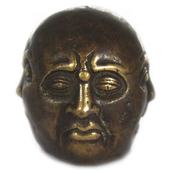Ancient Wisdom Brass Feng Shui Four Face Buddha Ornament – 5cm