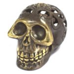 Ancient Wisdom Medium Vintage Feng Shui Brass Skull Ornament