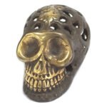 Ancient Wisdom Small Vintage Feng Shui Brass Skull Ornament