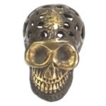 Ancient Wisdom Small Vintage Feng Shui Brass Skull Ornament - Image 2