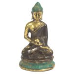 Ancient Wisdom Medium Brass Meditation Sitting Buddha Statue