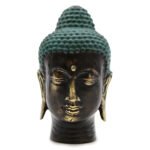 Ancient Wisdom Small Antique Brass Buddha Head