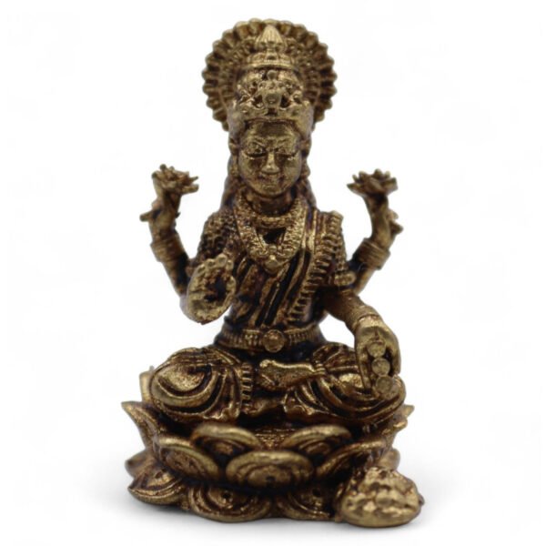 Ancient Wisdom Brass Miniature Gods – Laxmi (30mm)