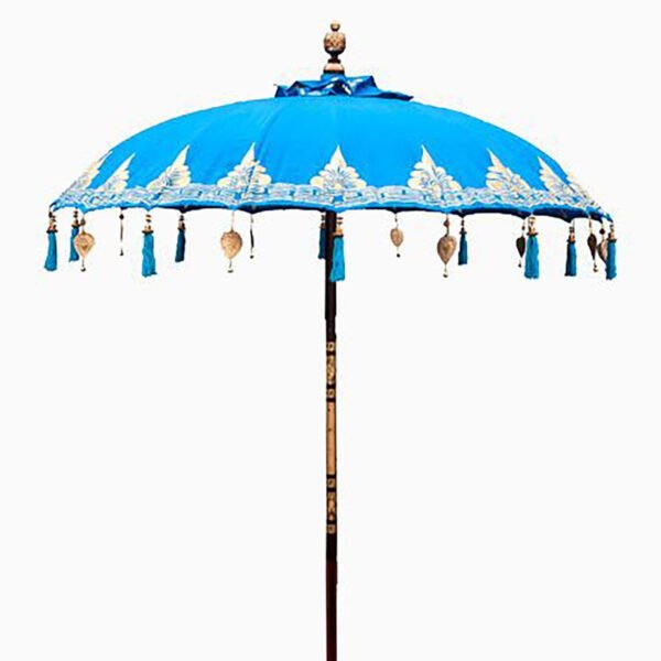 Ancient Wisdom Turquoise Decor 2m Bali Patio Cotton Parasol