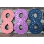 Ancient Wisdom 15cm Wooden Number 8 - Assorted Colours - Image 3