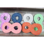 Ancient Wisdom 15cm Wooden Number 8 - Assorted Colours - Image 2