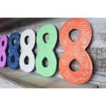 Ancient Wisdom 15cm Wooden Number 8 - Assorted Colours - Image 4