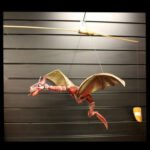 Ancient Wisdom Large Red Coconut Dragon Mobile 46cm