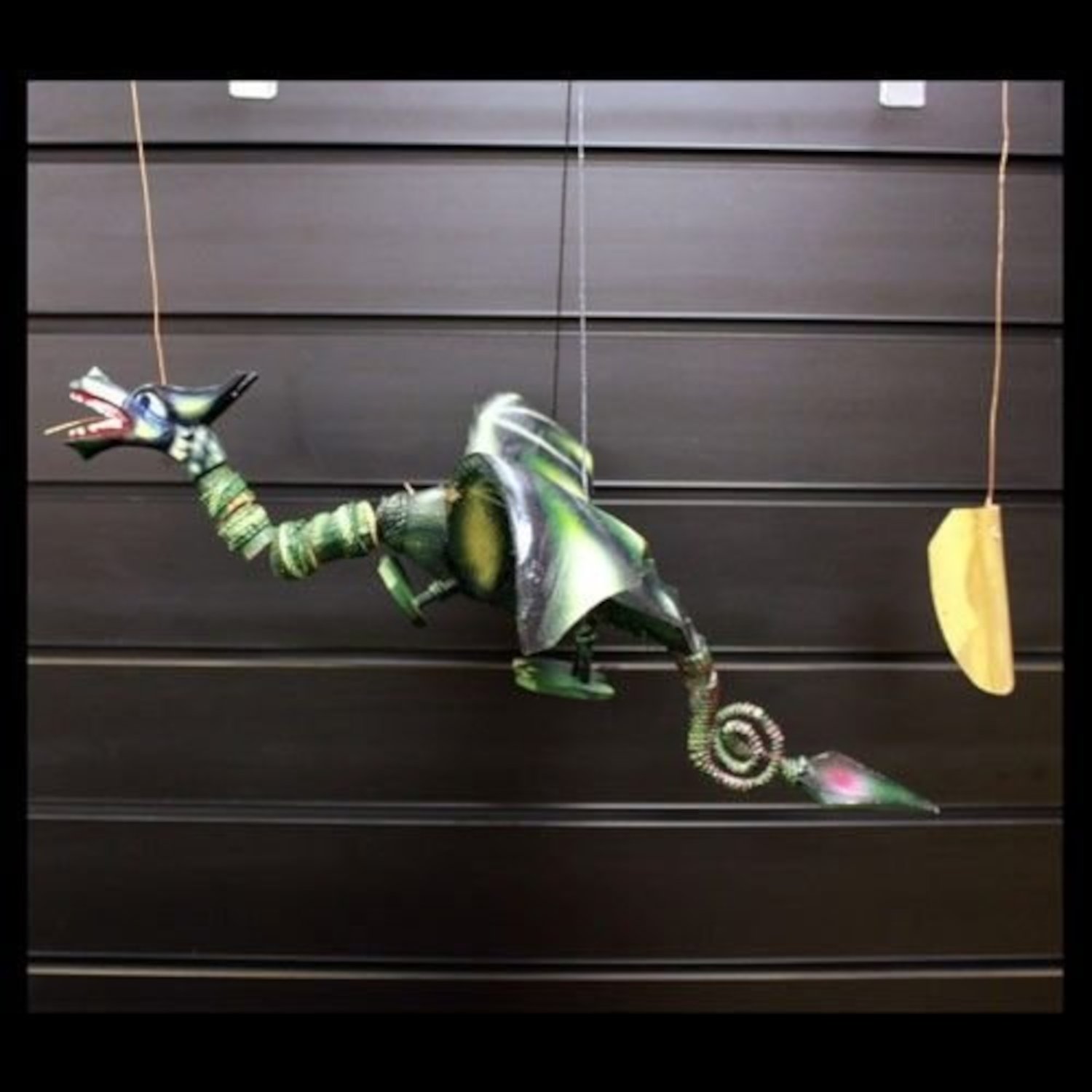 CocoD-07 Ancient Wisdom Large Green Coconut Dragon Mobile 50cm Ancient Wisdom Large Green Coconut Dragon Mobile 46cm - Image 1
