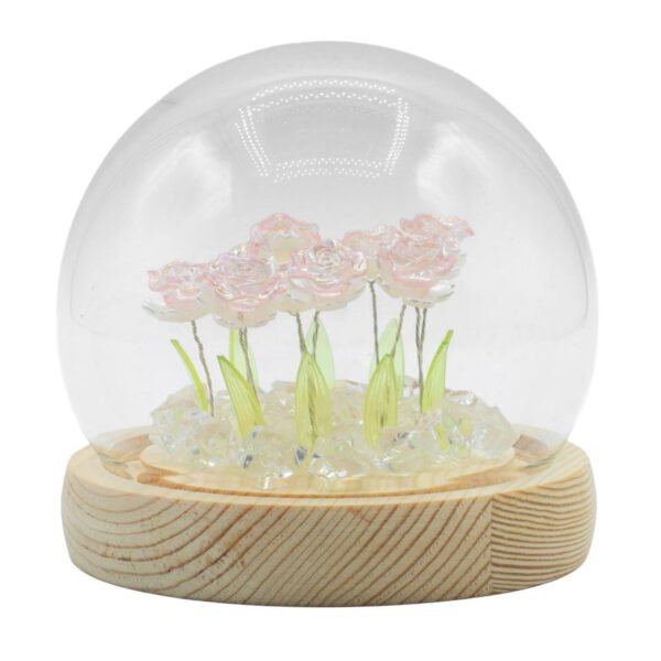 Ancient Wisdom LED Floral Glow Garden Dome Light – 10 Pink Roses