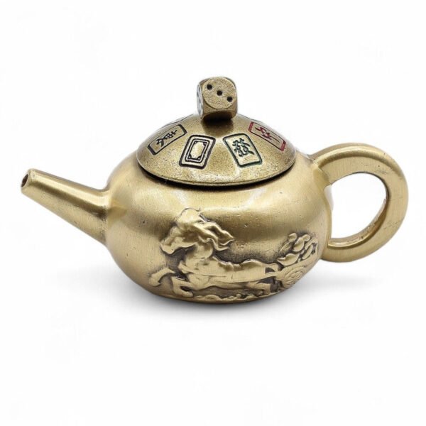 Ancient Wisdom Feng Shui Fortune - Lucky Teapot with Dice Spin
