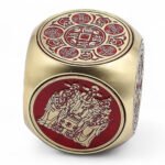 Ancient Wisdom Feng Shui Fortune - Red & Brass Prosperity Cube - Flat
