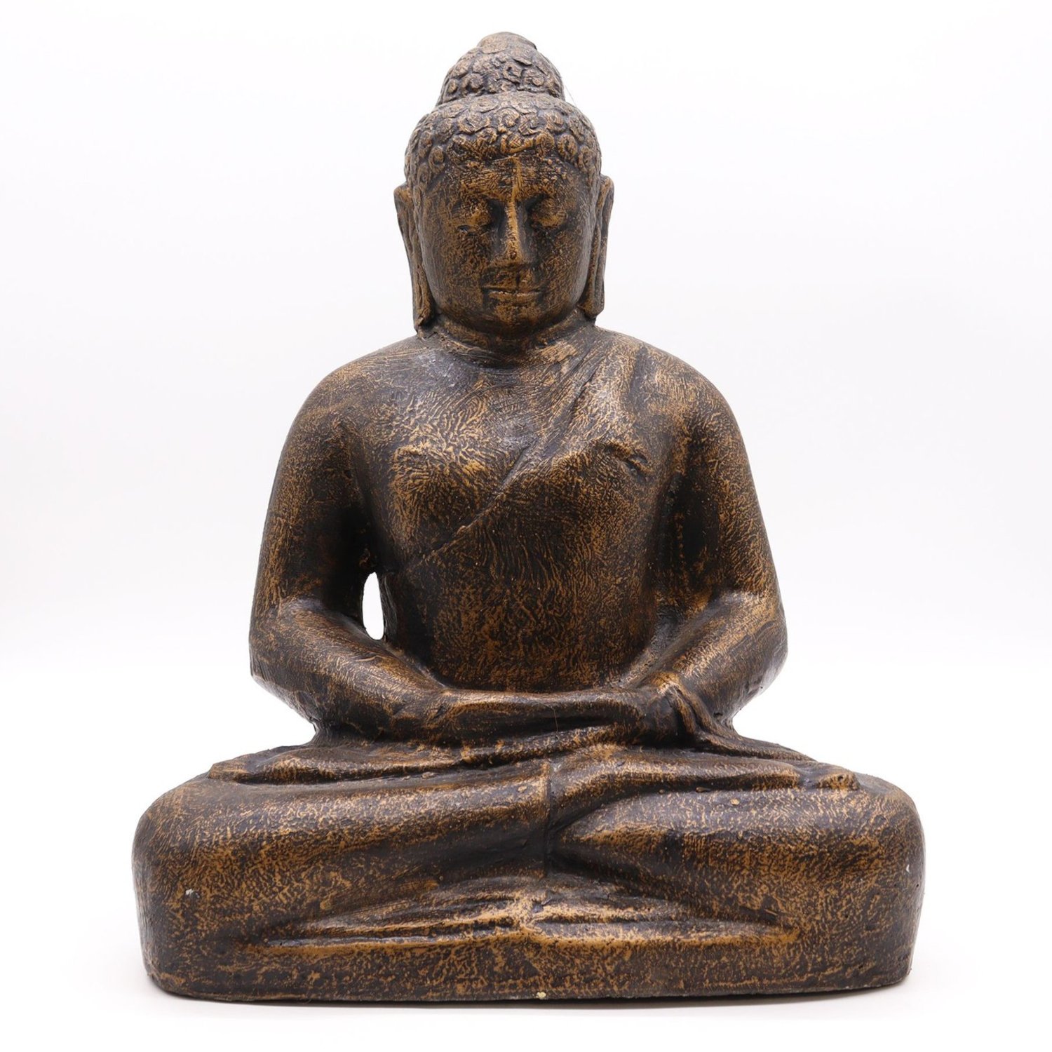 GAS-10 Ancient Wisdom Medium Antique Gold Classic Buddha Statue Ancient Wisdom Medium Antique Gold Classic Buddha Statue - Image 1