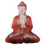 Ancient Wisdom Hand Carved Suar Wood Welcome Buddha Statue – 40cm