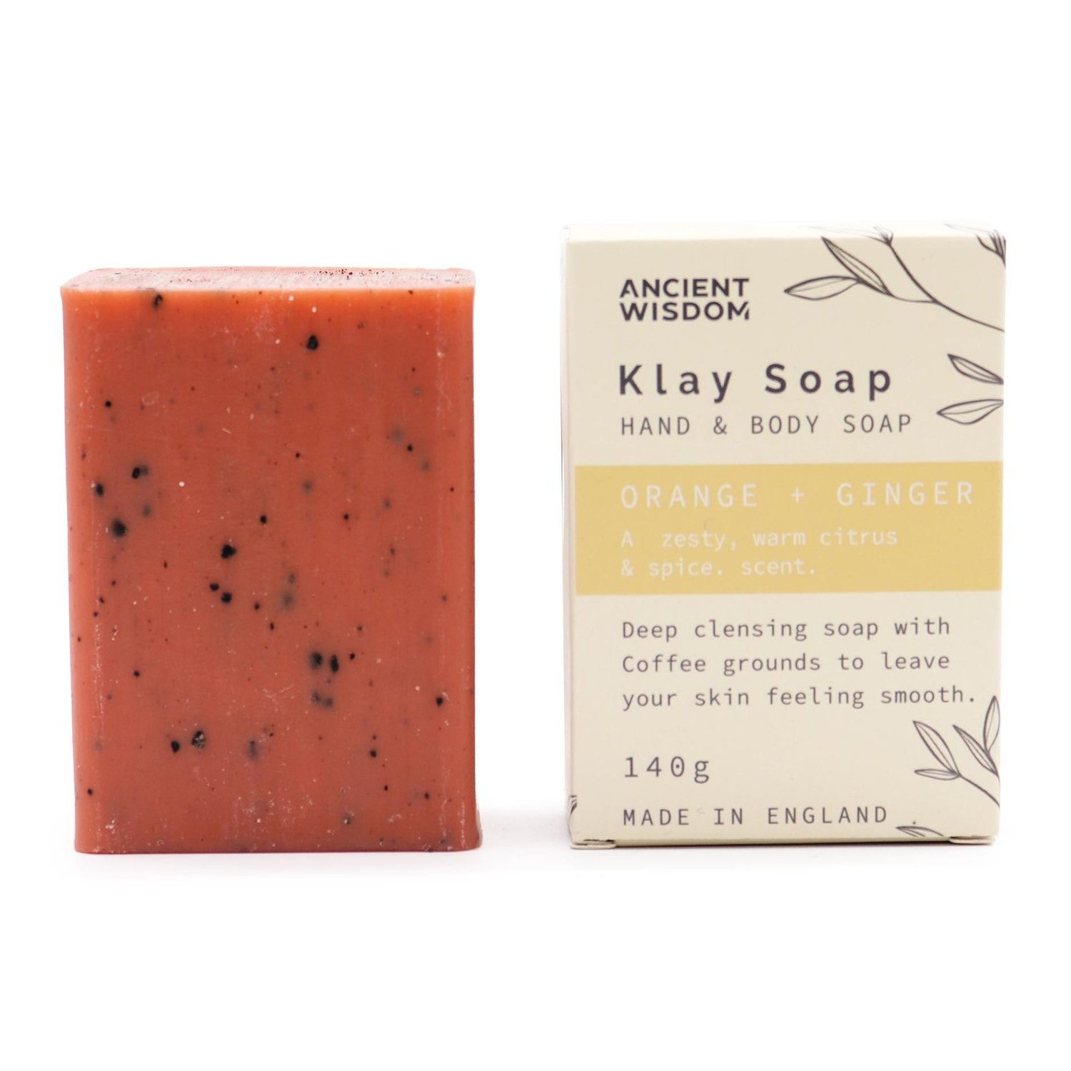 KSoap-03 Ancient Wisdom Klay Soap Orange & Ginger Hand & Body Soap Ancient Wisdom Klay Soap Orange & Ginger Hand & Body Soap - Image 1