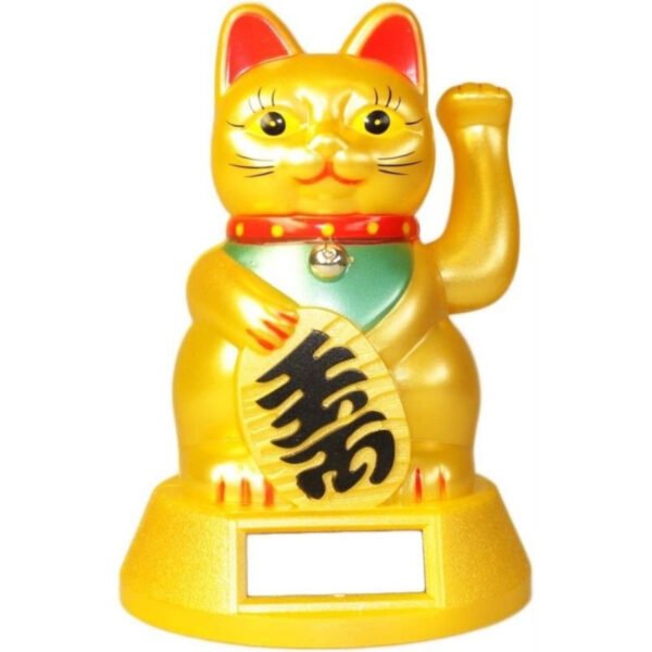 Ancient Wisdom Solar Powered Lucky Waving Money Cat