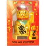 Ancient Wisdom Solar Powered Lucky Waving Money Cat - Image 3