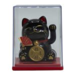 Ancient Wisdom Black Mini Solar Powered Money Cat In Box