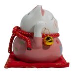 Ancient Wisdom Ceramic Money Cat Bank - Pink On Cushion - Image 3