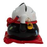 Ancient Wisdom Ceramic Money Cat Bank - Black On Cushion - Image 3