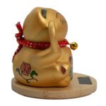 Ancient Wisdom Solar Money Cat Wooden Base - Gold Moving Hand - Image 3