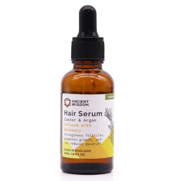 Ancient Wisdom Organic Castor & Argan Rosemary Hair Serum 30ml