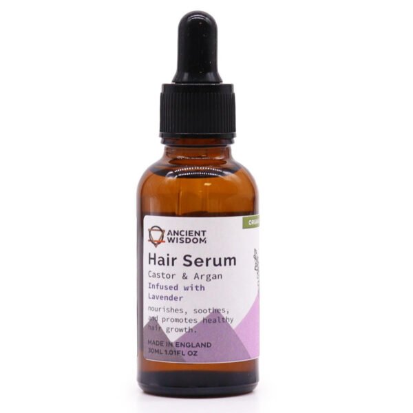 Ancient Wisdom Organic Castor & Argan Lavender Hair Serum 30ml