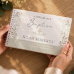 Personalised Any Message Religious Cross Design Guest Book - Image 3